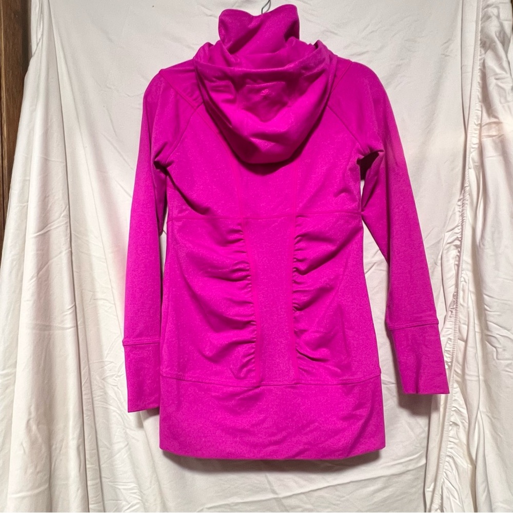 NEW Athleta Rishi Yoga Hot Pink Zip Up Hoodie Activewear Running Fitted Gym - Picture 7 of 10